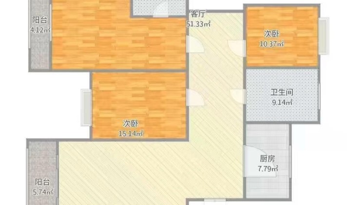 临淄区桓公路 蓝溪桓公花园 3室1厅1卫 102平米