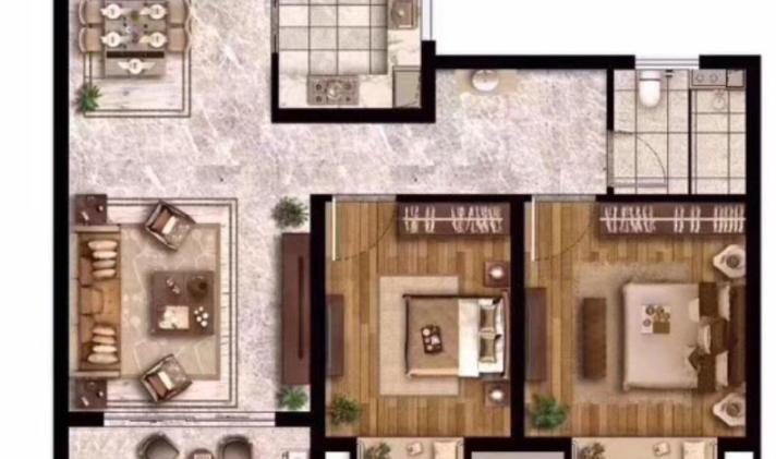 路北火车站 新城澜樾府 2室1厅1卫 91平米