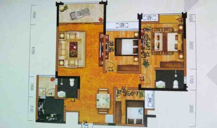 富顺县富顺 西城壹号 3室2厅2卫 107.8平米