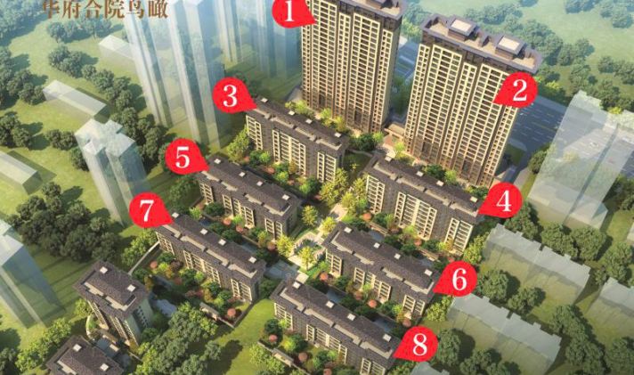 定州市城北 华府合院 3室2厅2卫 149平米