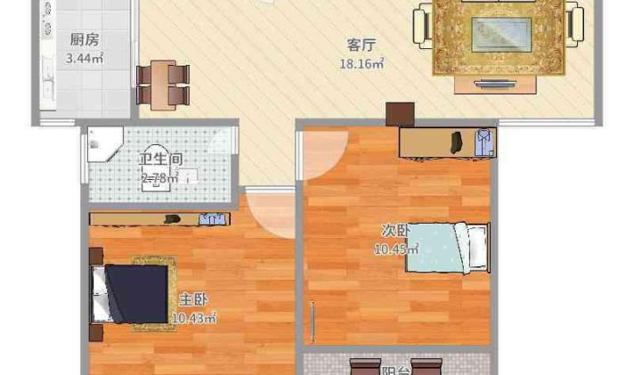 埇桥区南关 金色家园东区 2室2厅1卫 90平米