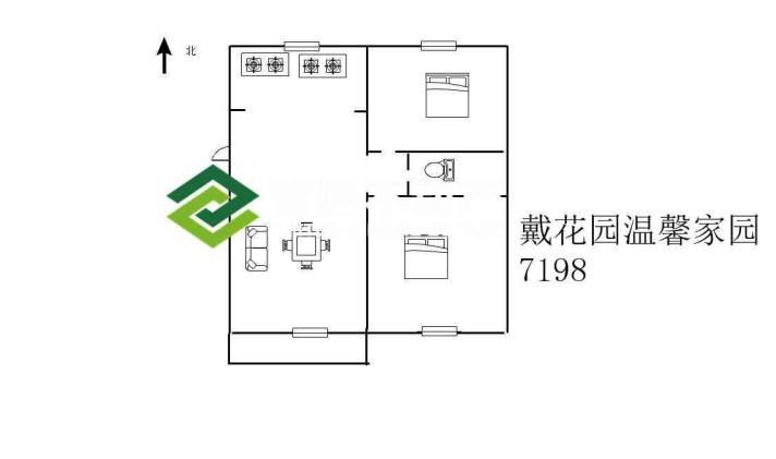 莱城区莱城 戴花园温馨家园 2室2厅1卫 70平米