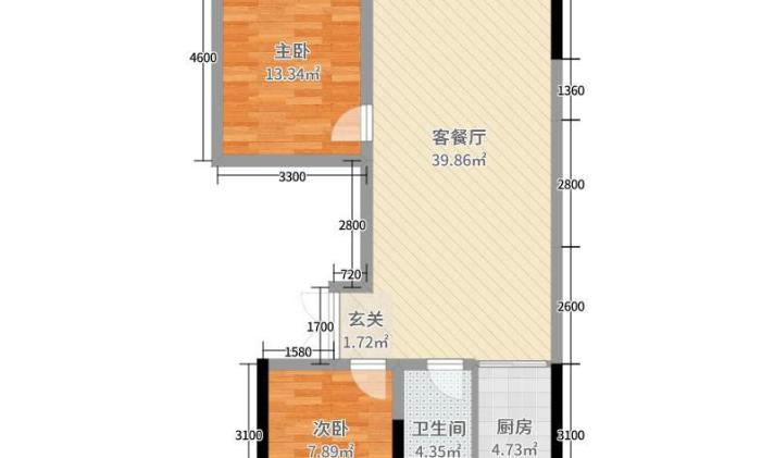 平米1680元市政府万达华府精装两居室1500可以直接签 - 湘潭优优好房