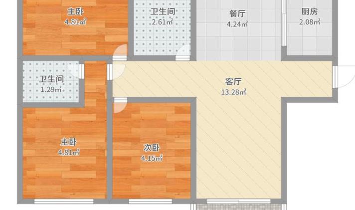 29平米96万金色龙湾3室2厅2卫(包含一车位) - 漯河优优好房