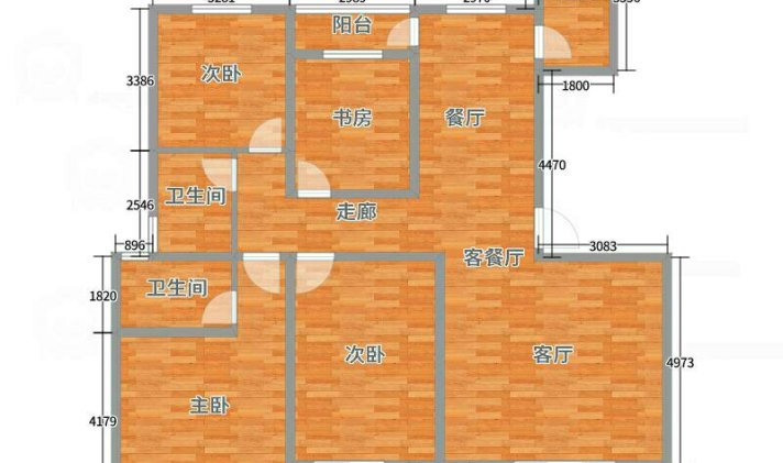 项城市城南 睿智如意府 4室2厅2卫 165.5平米