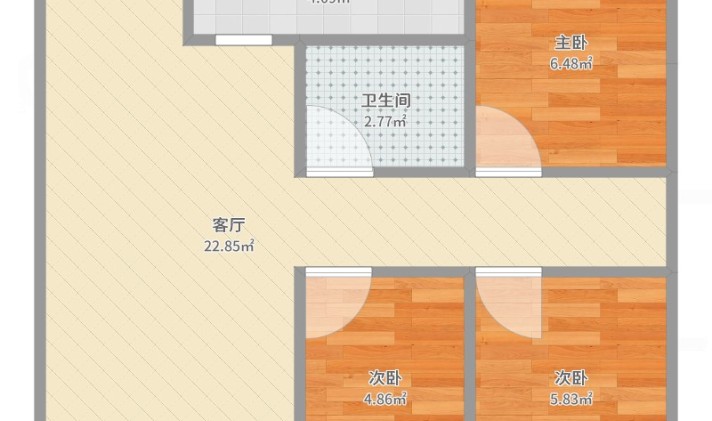 瓮安县城中 盆水井廉租房 2室1厅1卫 50平米