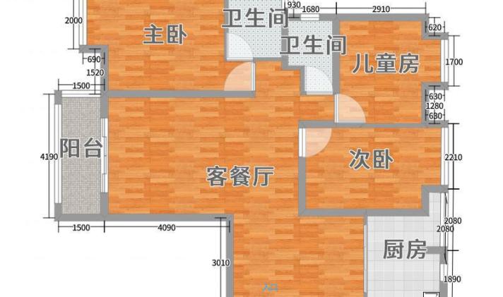 贵溪市 美越和道华庭 3室2厅2卫 111.9平米