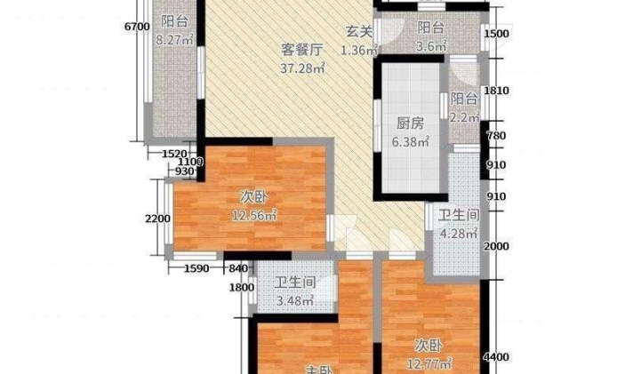 通川区城北 江湾城 3室2厅2卫 125.5平米