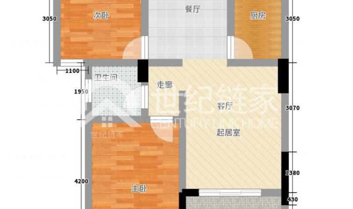 椒江区椒江 万华城 2室2厅1卫 80平米